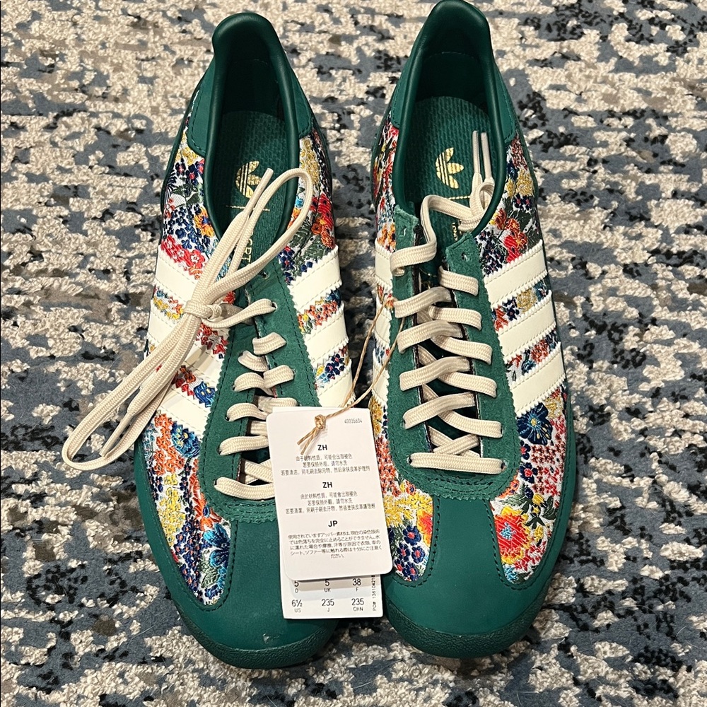 Adidas Green Multicolor Floral Sneakers